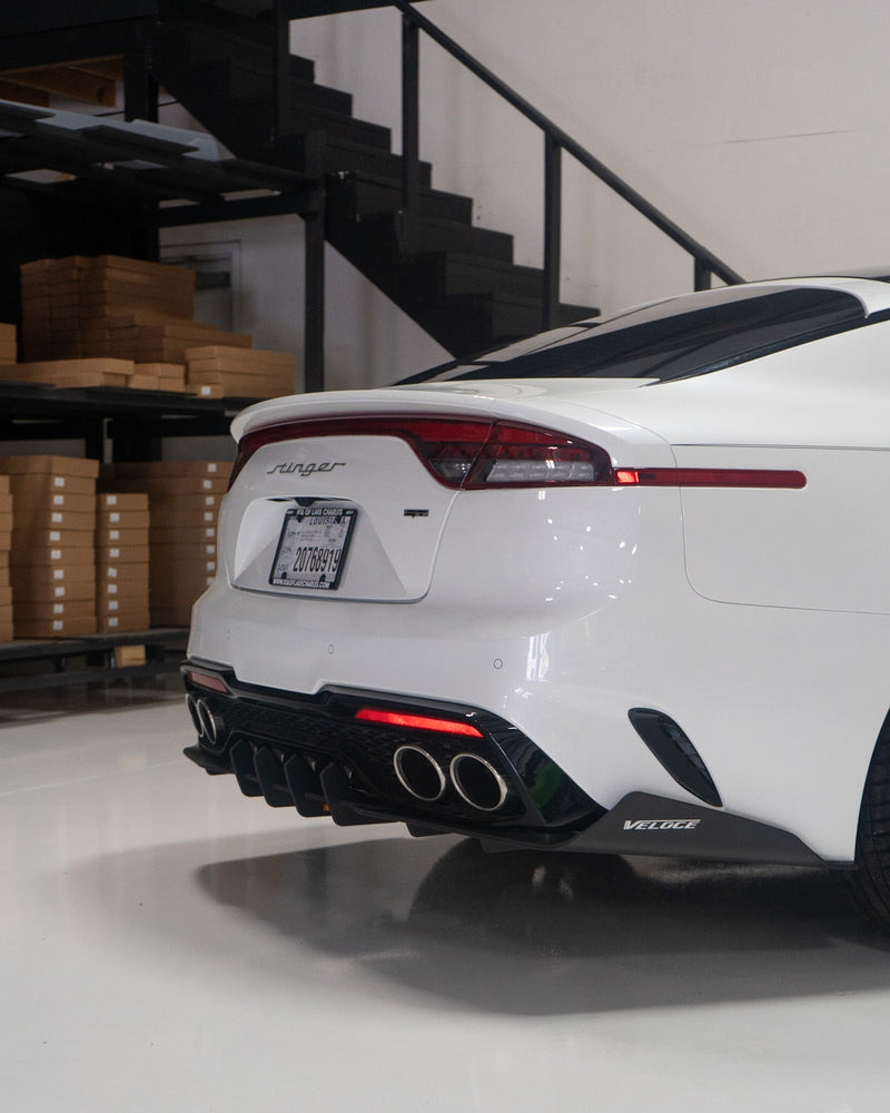 VELOCE Rear Spats and Diffuser + Fins Set for Kia Stinger 2018-2021 GT (3.3T) Models