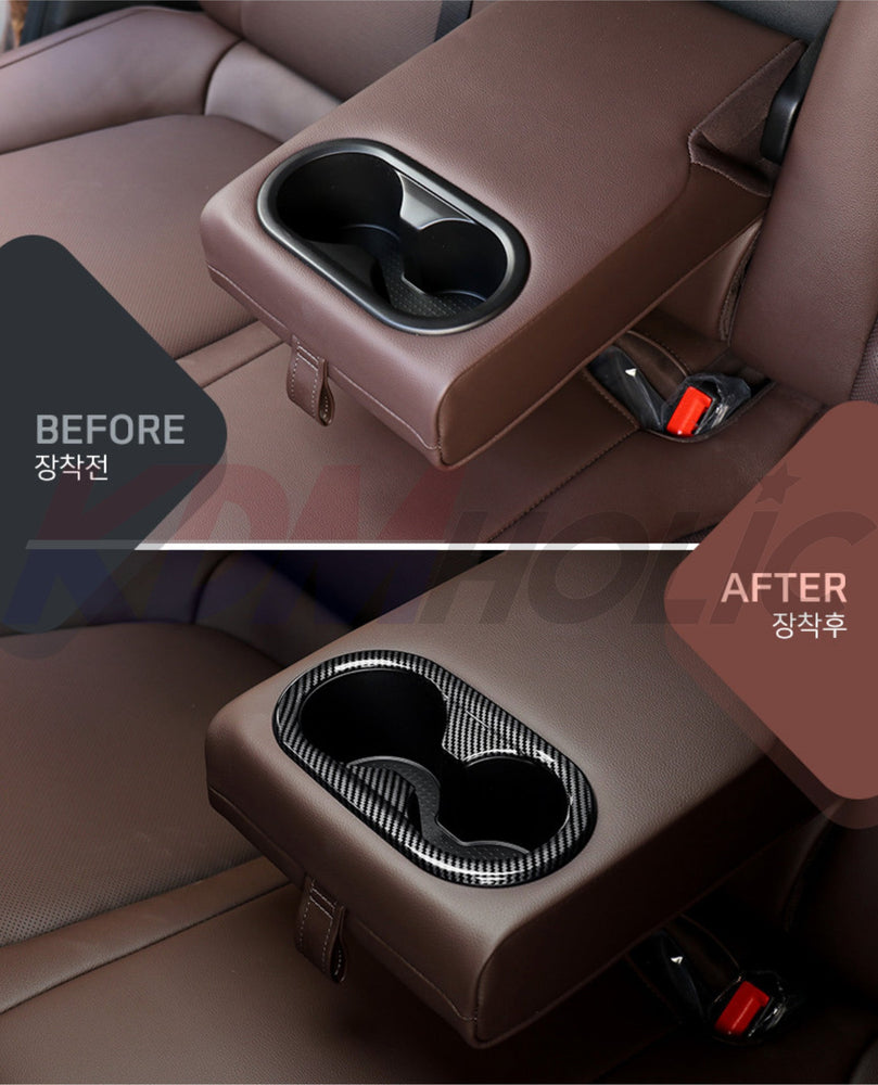 YTC Brand Backseat (2nd row) Cup Holder Frame Cover for Hyundai Ionic 6
