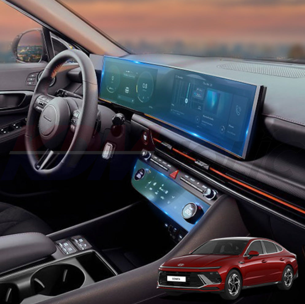 YTC Brand Navigation Display & Climate Control Display Protective Film Set for Hyundai Sonata The Edge 2024+