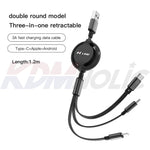 3 in 1 Fast Charging Cable for Hyundai N Line Owners (USB Type C + Apple + Android)