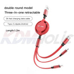 3 in 1 Fast Charging Cable for Hyundai N Line Owners (USB Type C + Apple + Android)