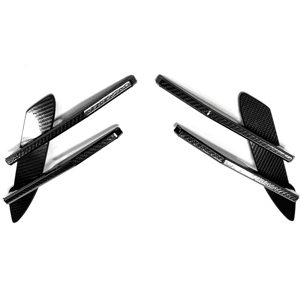 Kia Stinger Canards Rear Bumper Devil's Claws [Carbon Fiber Wrapped ...