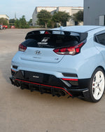VELOCE Rear Wing Spats + Diffuser with Fins for Hyundai Veloster N 2019+