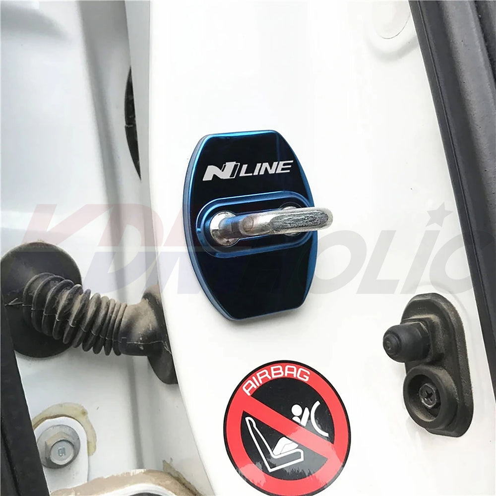 Hyundai N-Line Accessory Door Lock Latch Anti-Rust Cover 4pcs Set for all Hyundai N-Line Enthusiasts 8