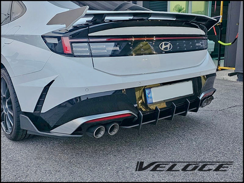 Rear Aero Diffuser and Spats for Hyundai Sonata N-Line 2024+ by VELOCE3