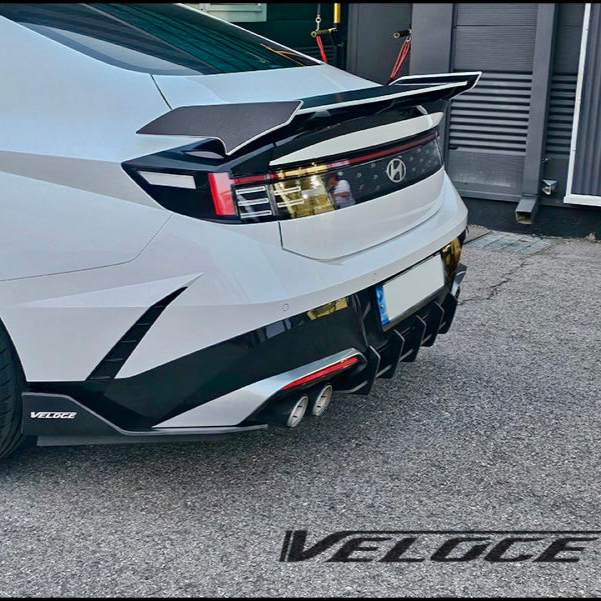 Rear Aero Diffuser and Spats for Hyundai Sonata 2024+ by VELOCE