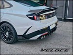 Rear Aero Diffuser and Spats for Hyundai Sonata N-Line 2024+ by VELOCE5