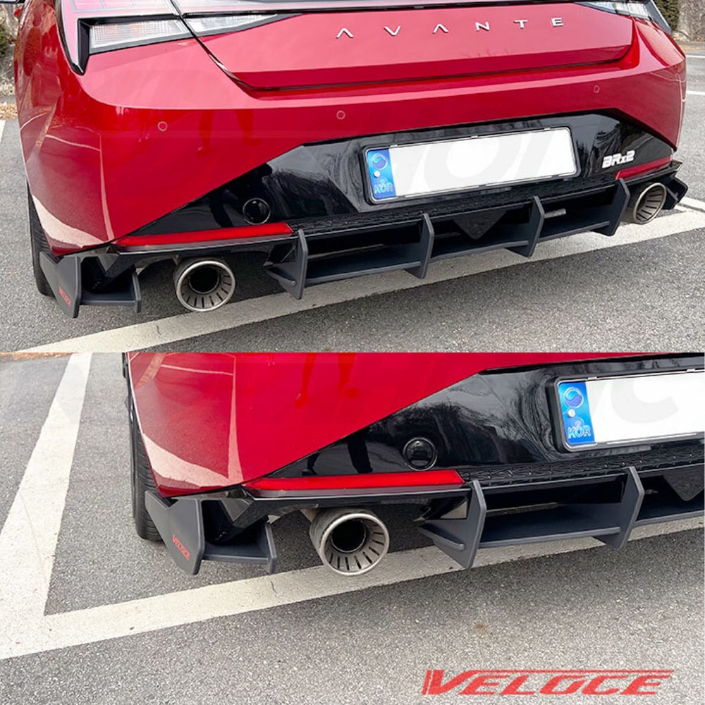 Hyundai Elantra N-Line Rear Diffuser and Spats Kit by Veloce for Model Years 2021~2023