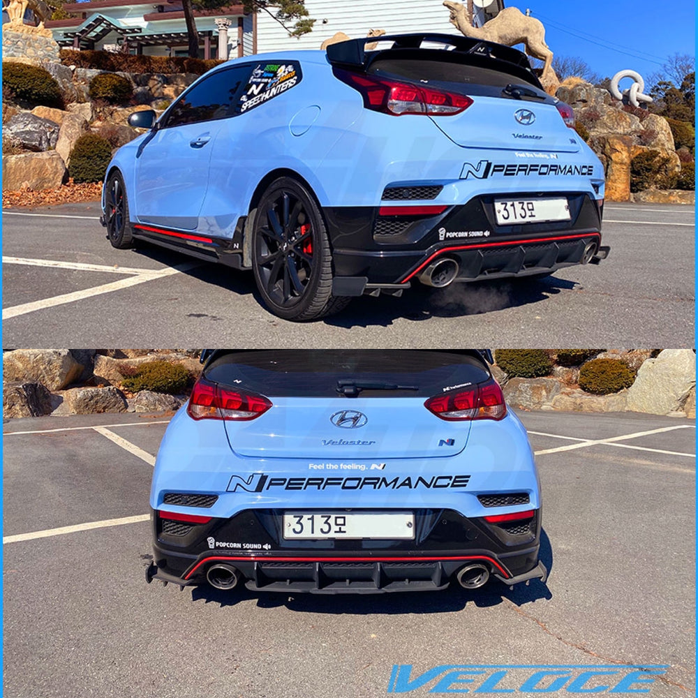 Hyundai Veloster N Rear Diffuser and Rear Lip Spats Full Rear Aero Type-R by Veloce