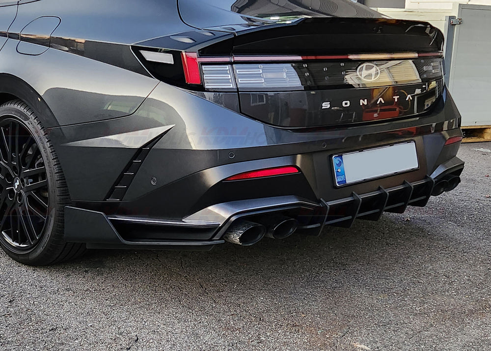 Hyundai Sonata N-Line Rear Diffuser + Fins and Rear Spats by VELOCE 3