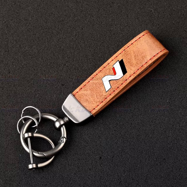 Hyundai N Accessory Keychain - Leather Keychain Car Key Holder Ring for all Hyundai N & N Line Owners 5