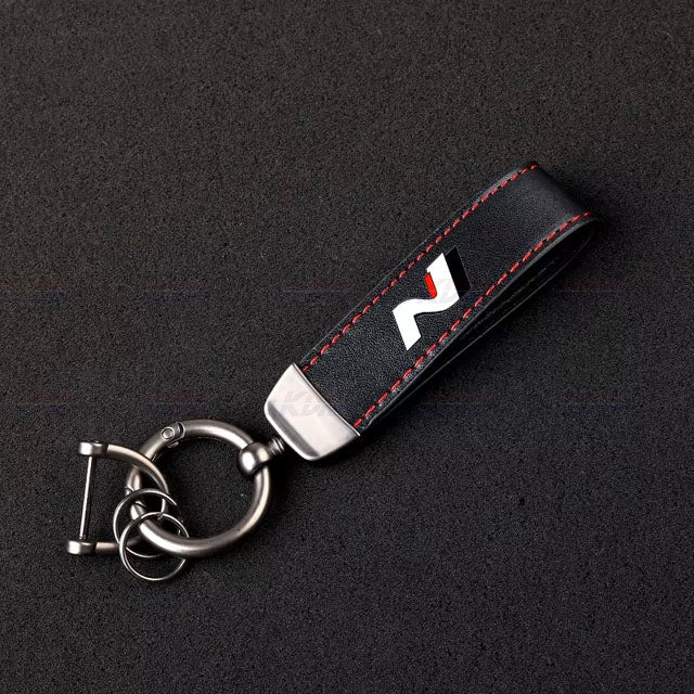 Hyundai N Accessory Keychain - Leather Keychain Car Key Holder Ring for all Hyundai N & N Line Owners 4