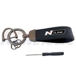 Leather Keychain Car Key Holder Ring for all Hyundai N & N Line Owners