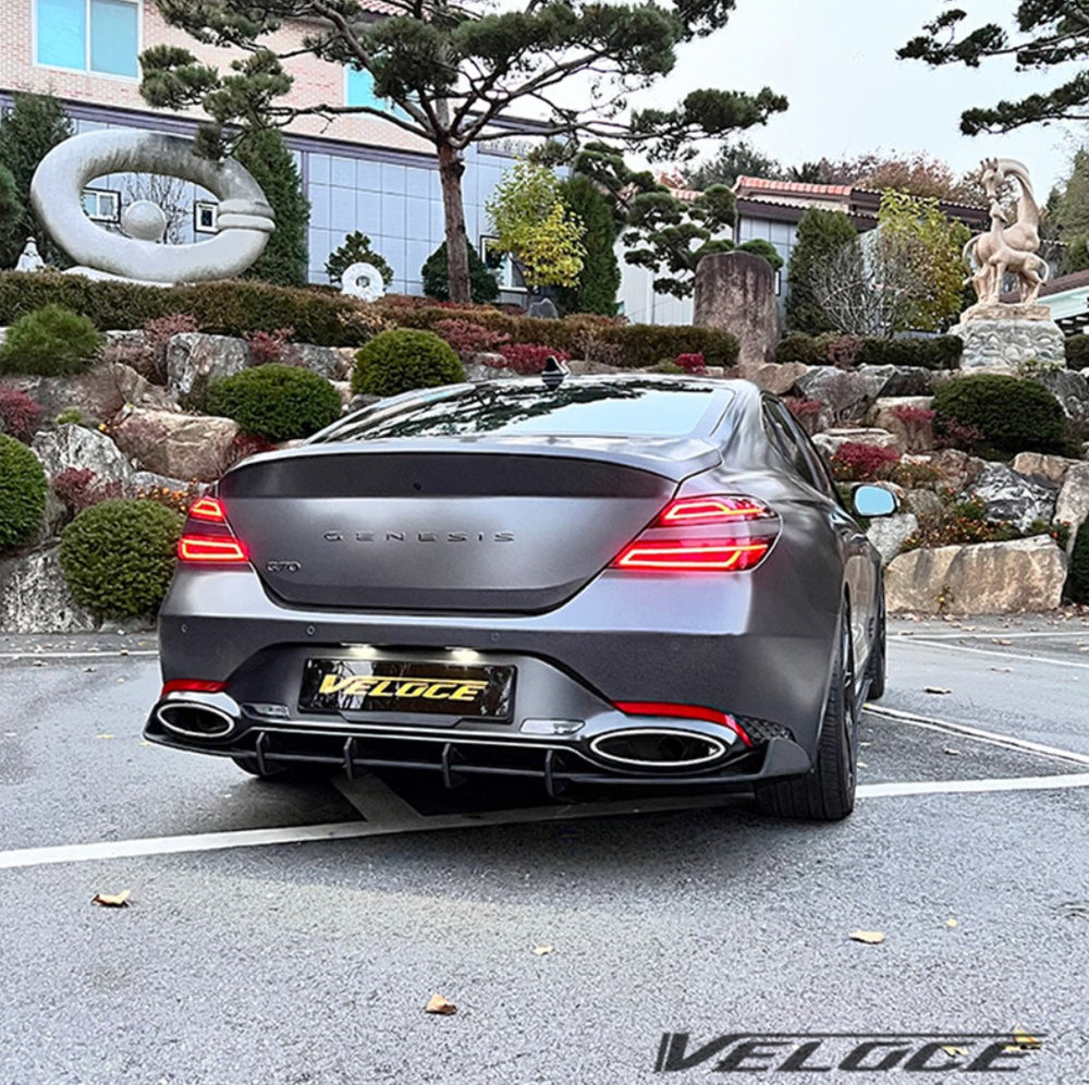 Genesis G70 Rear Diffuser and Rear Lip Spats Full Rear Aero Type-R by Veloce 3