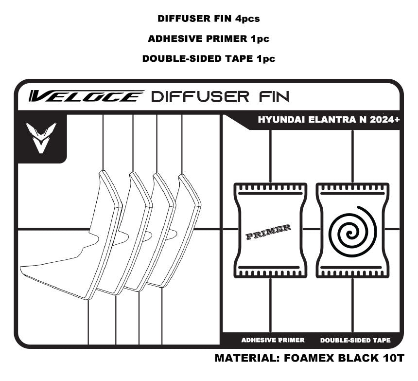 Hyundai Elantra N Diffuser Fins [CONVOY x VELOCE] Elantra N 2024+ 11