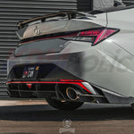 Hyundai Elantra N Diffuser and Rear Spats VELOCE Type N Rear Wing Spats + Diffuser with Fins for 2021-2023