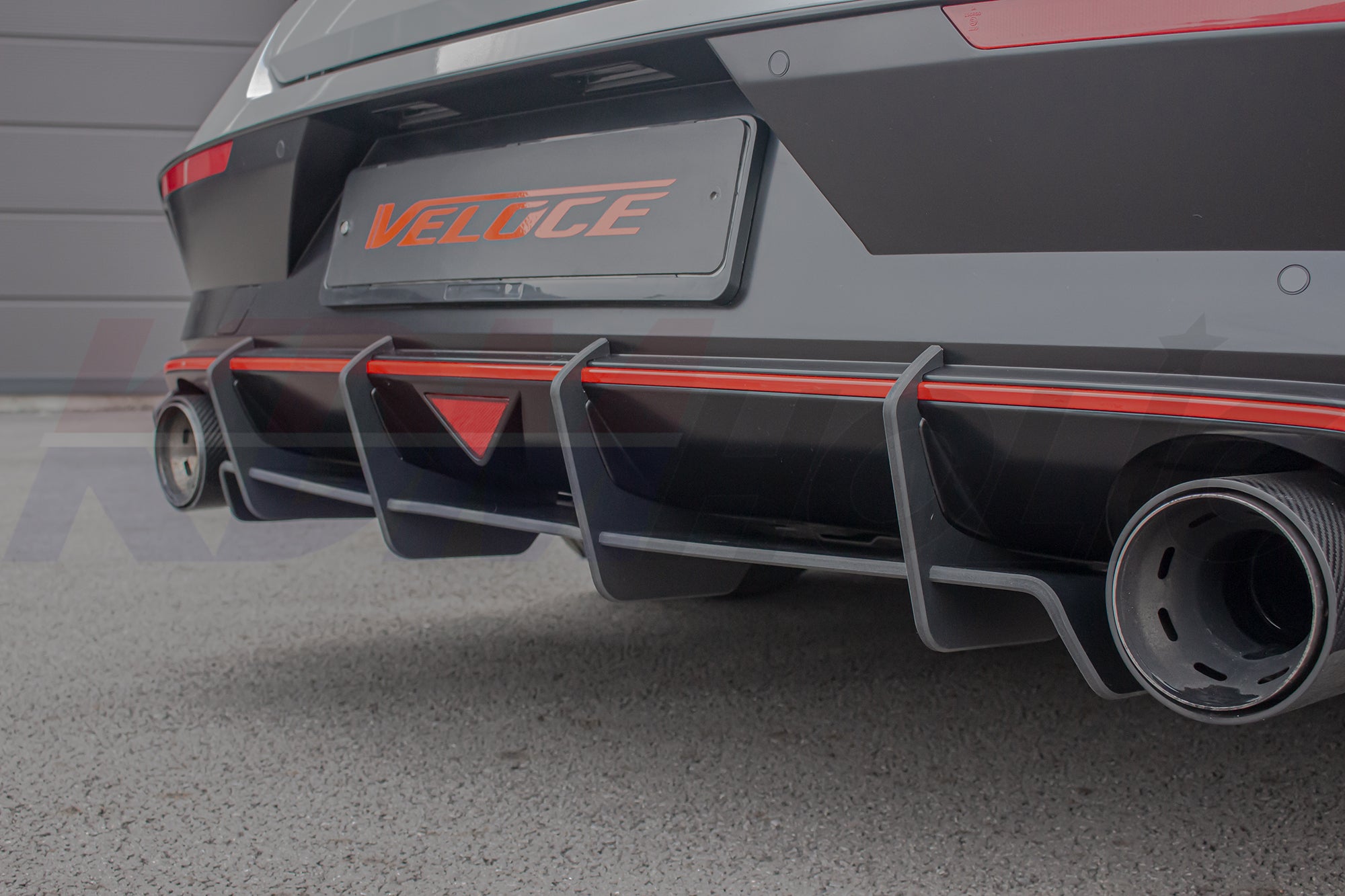 VELOCE Rear Wing Spats + Diffuser with Fins for Hyundai Elantra N 2024 ...