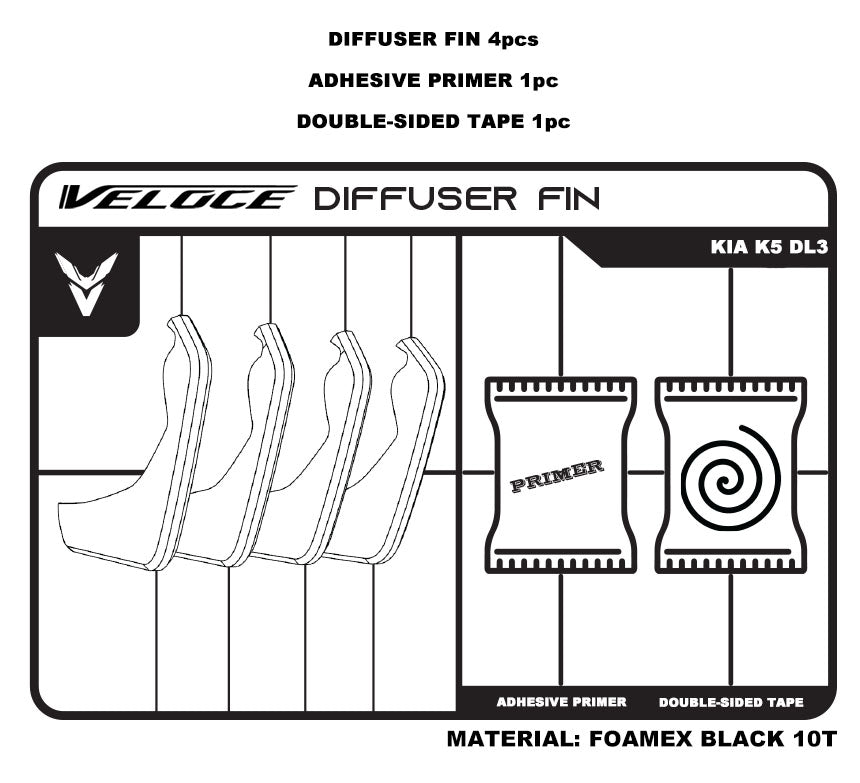 Kia K5 Diffuser Fins [CONVOY x VELOCE] Kia K5 2021-2024 GT Line Models 13