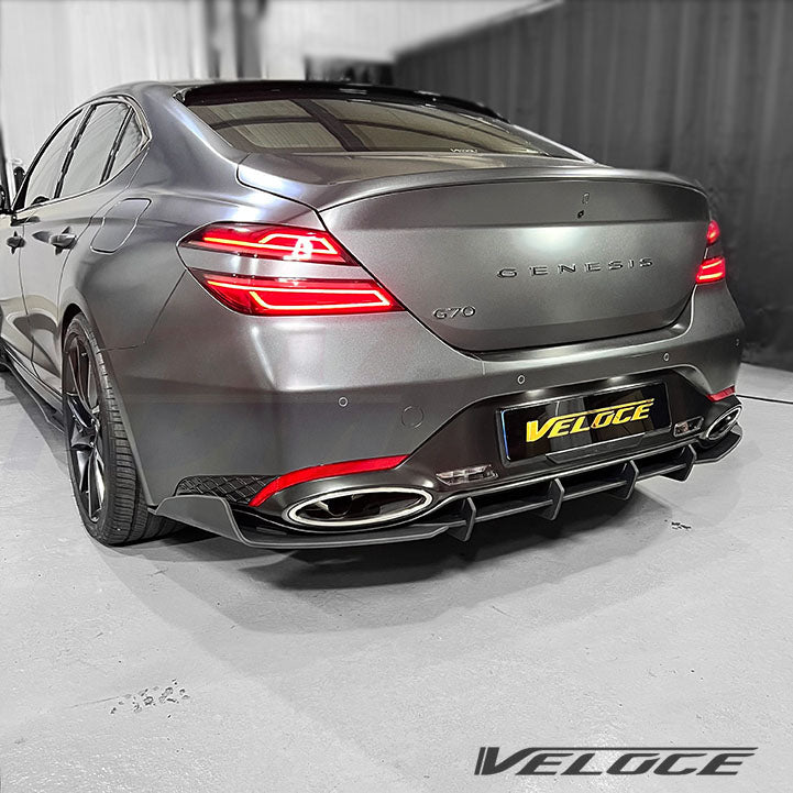 Genesis G70 Rear Diffuser and Rear Lip Spats Full Rear Aero Type-R by Veloce 12