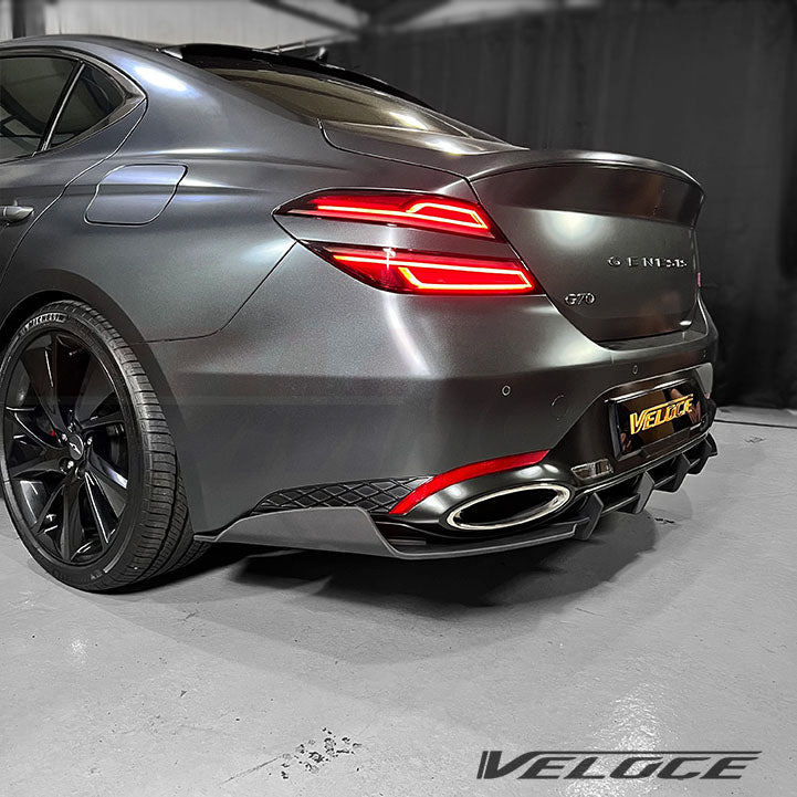 Genesis G70 Rear Diffuser and Rear Lip Spats Full Rear Aero Type-R by Veloce 14