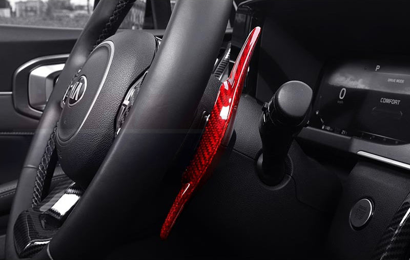 YTC Brand Real Carbon Fiber Paddle Shifter Extensions for Kia Forte K3 GT 2019+