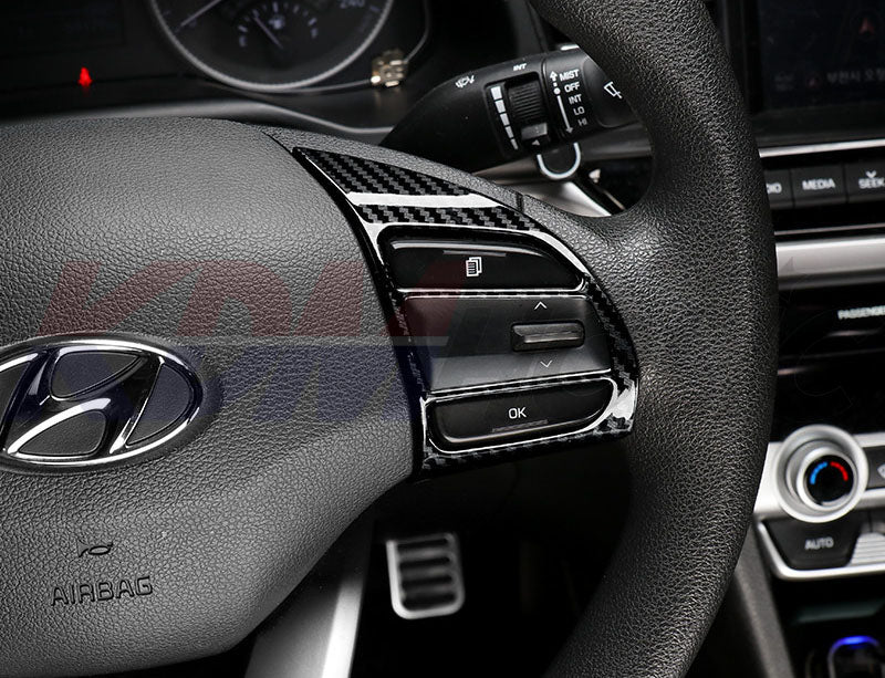 YTC Brand Dashboard Steering Wheel Button Frame Cover for Hyundai Elantra GT (i30 PD) 2018-2019