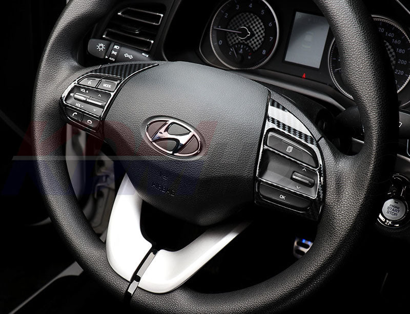 YTC Brand Dashboard Steering Wheel Button Frame Cover for Hyundai Elantra GT (i30 PD) 2018-2019