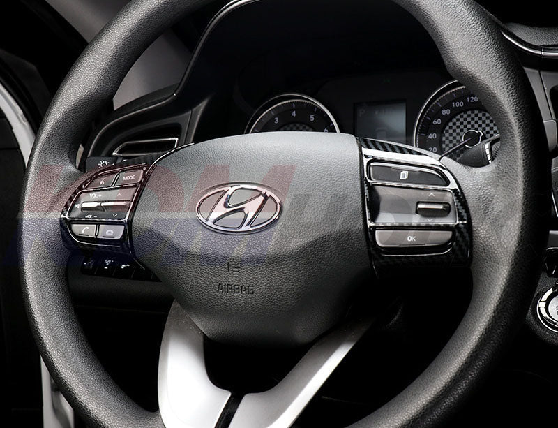 YTC Brand Dashboard Steering Wheel Button Frame Cover for Hyundai Elantra GT (i30 PD) 2018-2019