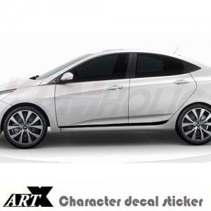 Art-X Ver.2 Side Guard Line Point Decal for Hyundai Accent 12~17