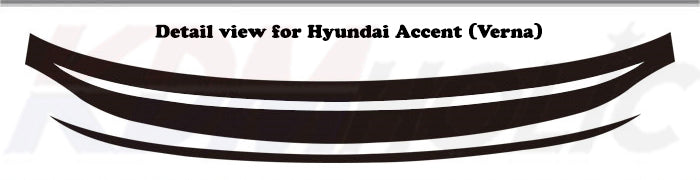 Art-X Carbon Fiber Style Bumper Protector Cover Decal for Hyundai Accent 12~17