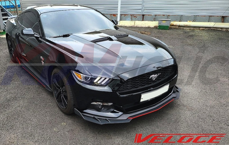 M&S Veloce Line Front Splitter for Ford Mustang 6th Gen 2015+